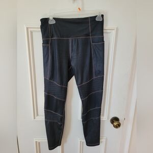 Athleta Inclination Moto Tight Leggings Black Size M